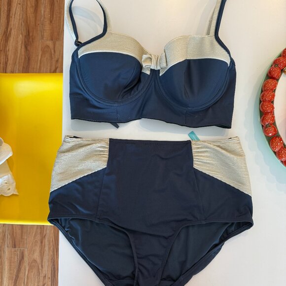 Prima Donna Tango Bikini Pin UP Retro Set 34D L - Picture 2 of 7